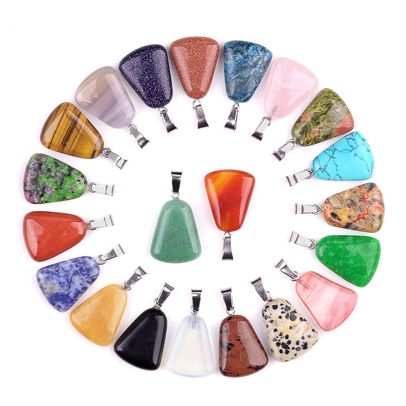 20pcs/ Bag Carving White Cryst - Crystal Pendant Necklace Natural Stone 评论和价格