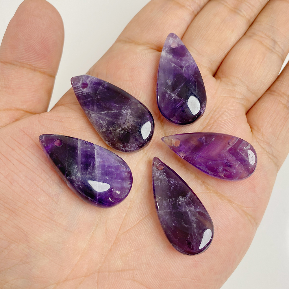 1PC Big Waterdrop Shape Stone  - Crystal Pendant Necklace Natural Stone 评论和价格