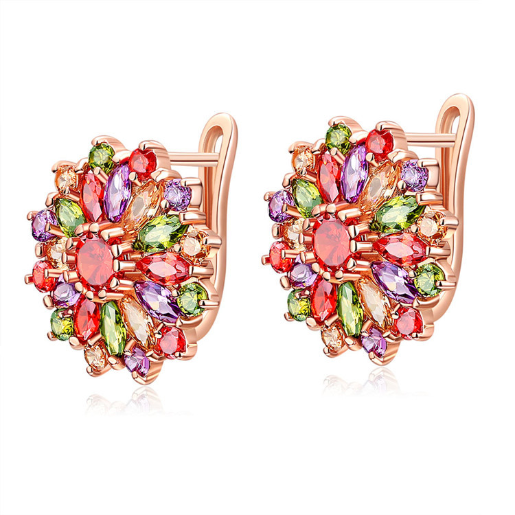 Natural Crystal Flower Earring - Earrings 评论和价格