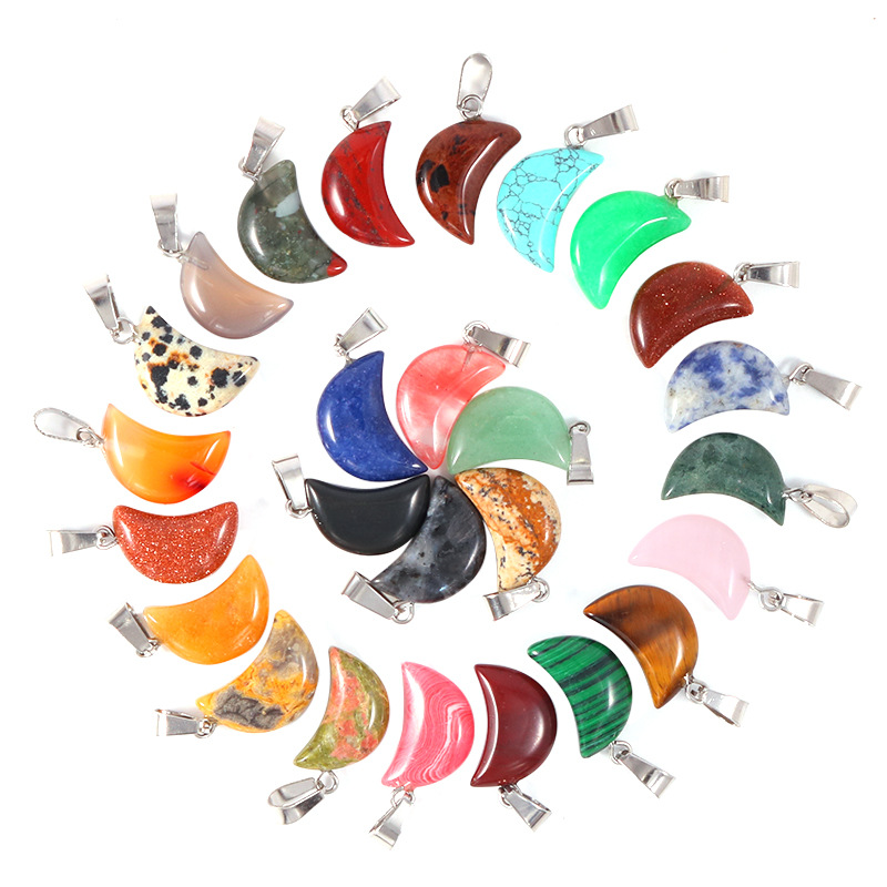 20pcs/ Bag Natural Stone Cryst - Crystal Pendant Necklace Natural Stone 评论和价格