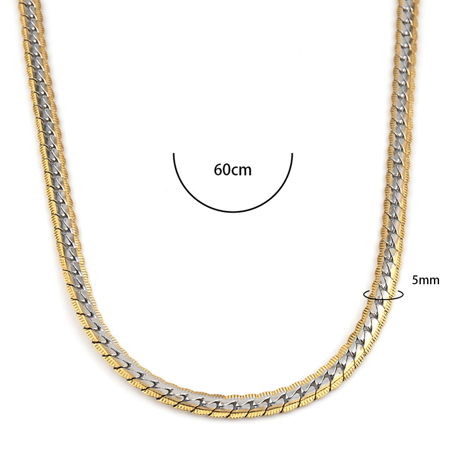 316L Stainless Steel Two Tone  - Cuban Link Chain 12Mm 评论和价格